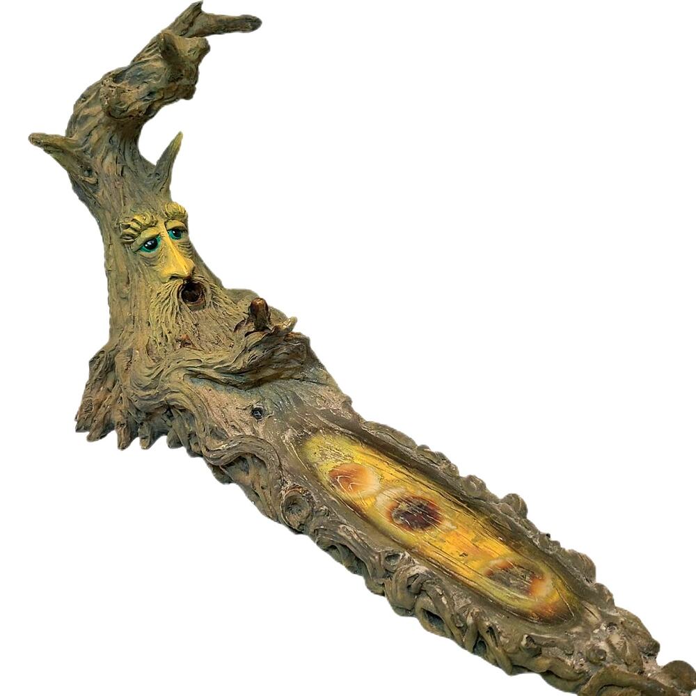 Tree Man Incense Burner Ash Catcher 10.75" Resin Fantasy Forest Decor Vintage - Picture 2 of 7